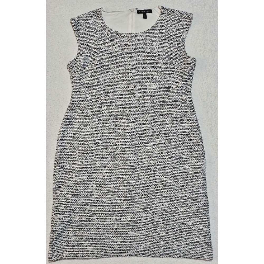 Banana Republic Knit Tweed Sheath Sleeveless Dress Size 14 Tall